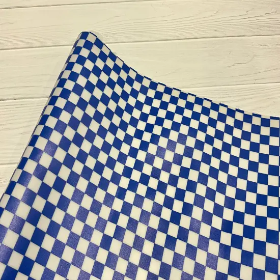 Checkered Frosted Jelly Cobalt Blue {1}