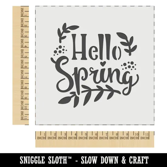Hello Spring Floral Wall Cookie DIY Craft Reusable Stencil {1}