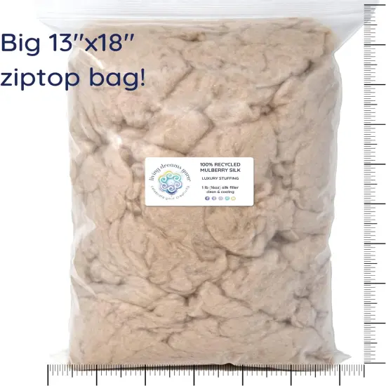 1 lb RECYCLED MULBERRY SILK Filler for Stuffing. Baby Soft, Cooling, Eco-Friendly. {2}