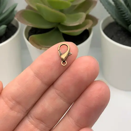 100 or 500 Pieces: 7 x 12 mm Copper Lobster Claw Clasps {2}