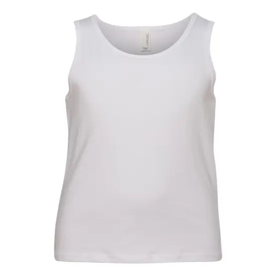 BELLA + CANVAS&reg; Youth Jersey Crew Neck Tank Top - 3480Y White {1}