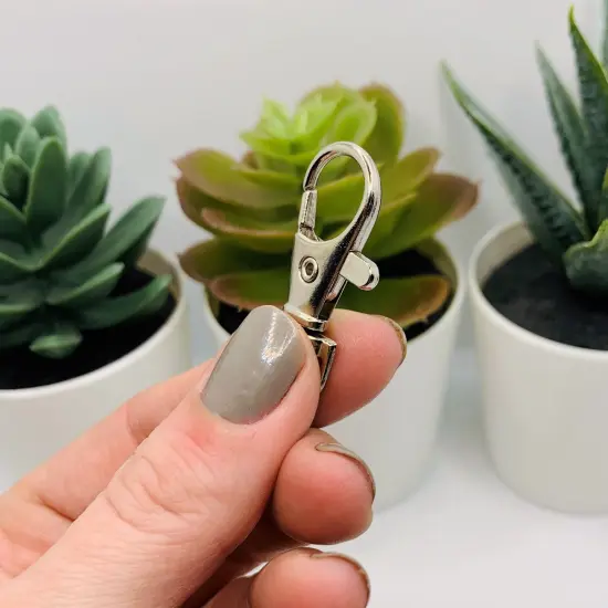 4, 20 or 50 Pieces: Antique Silver Swivel Lobster Clasps Lanyard Clips, 15x37 mm {3}