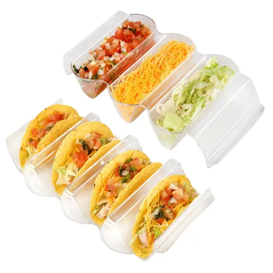 7Penn Taco Shells Holder Set of 4 - Toppings Tray to Taco Holder Stand {1}