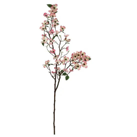 50" Soft Pink Dogwood Stems 2-Pack &ndash; Lifelike Silk Flowers, Flexible Stems, Floral Home {1}