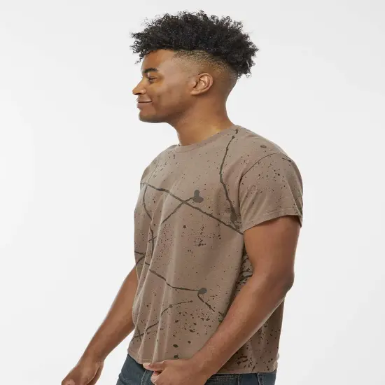 Dyenomite&reg; Splatter Short Sleeve Crewneck T-Shirt Black/ red {5}