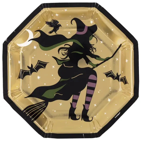 Celestial Halloween Octagon Shaped Dessert Plates {1}