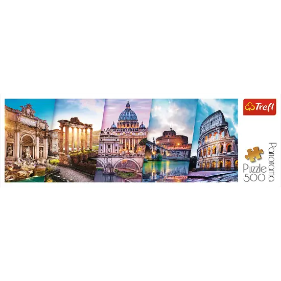 Panorama 500 Piece Jigsaw Puzzles, Traveling to Italy, Iconic Monuments Puzzle, Adult Puzzles, Trefl 29505 {3}