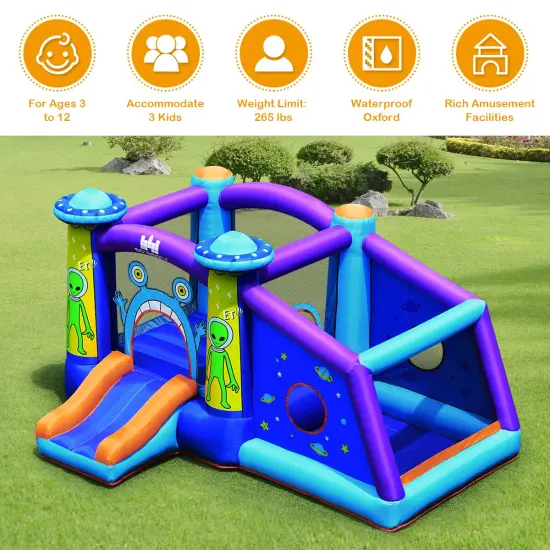 Castle Jumping Bouncer With Water Slide And 550w Blower {6}