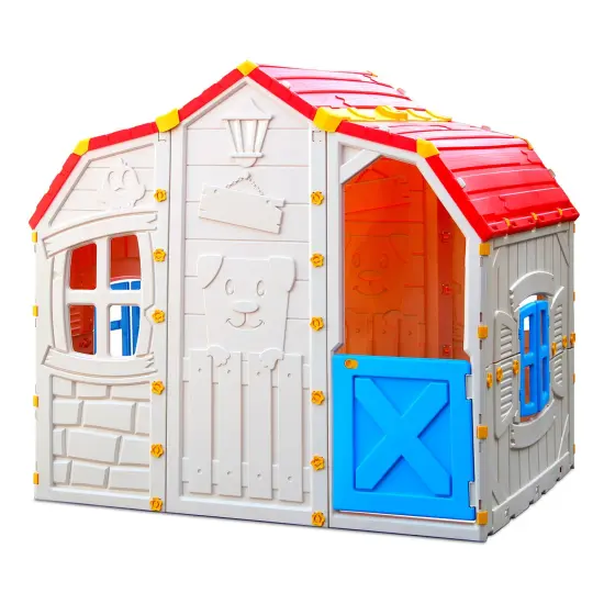 Cottage Kids Playhouse With Openable Windows And Working Door {3}
