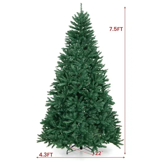 7.5 Feet Artificial Christmas Tree With Folding Metal Stand {5}