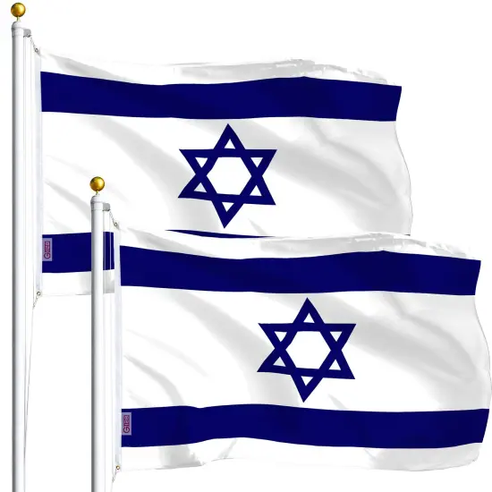 Israel Israeli Flag 3x5 Ft 2-Pack Printed Polyester By G128 {1}