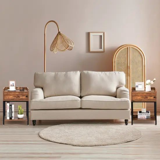 Lift Top End Table With Charging Station And Storage Shelves {2}