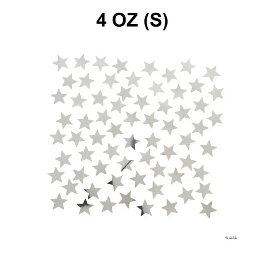 Silver Foil Star-Shaped Confetti {1}