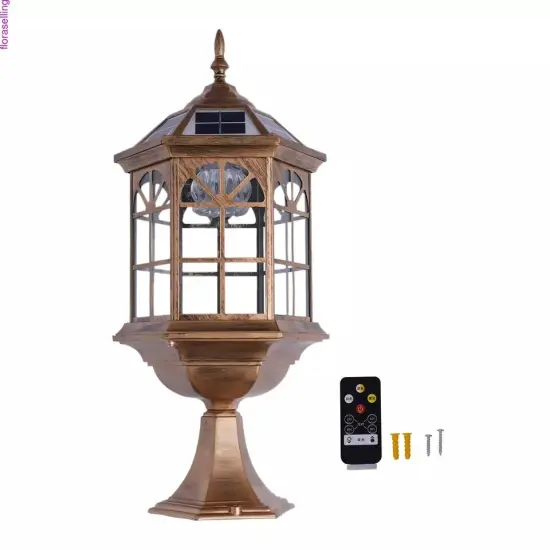 Solar LED Post Light Lamp Yard Driveway Fence Outdoor Pillar Light Garden Lamp {3}