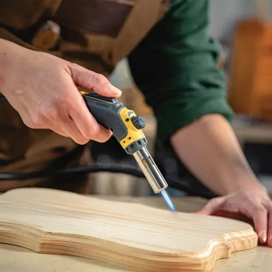 Bernzomatic FirePoint Creator Tool Wood Burning Kit for Crafts and Gifts: Includes Precision Flame Propane Torch, 2 Propane Fuel Cylinders, 2 Wood Burning Pens, and 12 Natural Wood Slices {5}