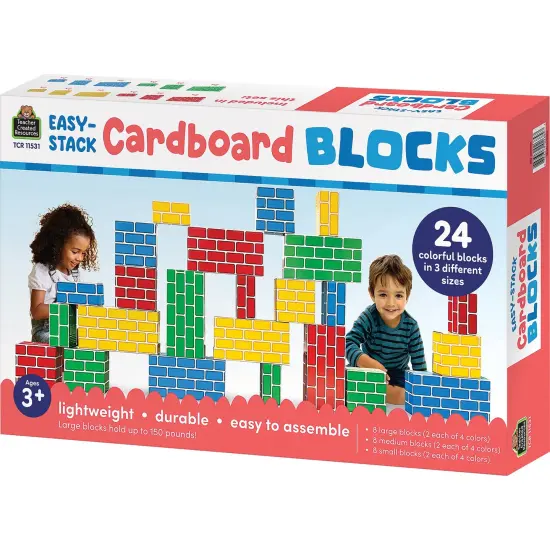 Easy-Stack Cardboard Blocks, 24 Piece Set {1}