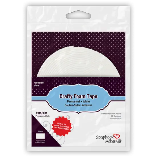 Crafty Foam Tape White Roll 13 ft 1/16" thick {1}