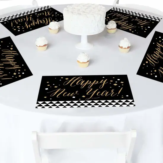 Big Dot of Happiness New Year's Eve - Gold - Party Table Decorations - New Years Eve Party Placemats - Set of 16 {3}