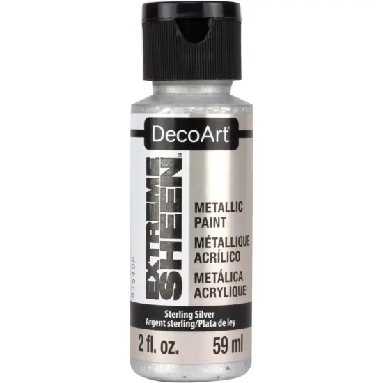 Multipack of 3 - DecoArt Extreme Sheen Paint 2oz-Sterling Silver {1}