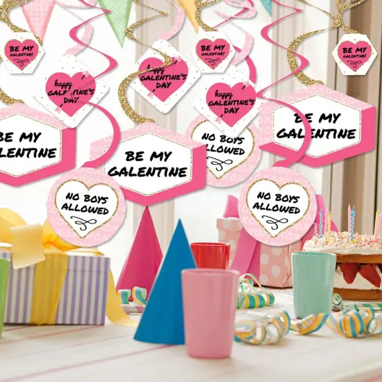 Big Dot of Happiness Be My Galentine - Galentine's and Valentine's Day Party Hanging Decor - Party Decoration Swirls - Set of 40 {3}