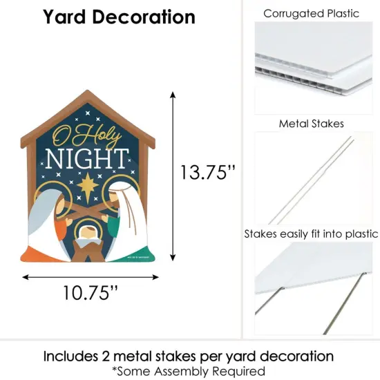 Big Dot of Happiness Holy Nativity - Outdoor Lawn Sign - Manger Scene Religious Christmas Yard Sign - 1 Piece {7}