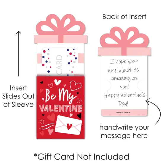 Big Dot of Happiness Assorted Happy Valentine&rsquo;s Day - Valentine Hearts Party Money and Gift Card Sleeves - Nifty Gifty Card Holders - Set of 8 {7}