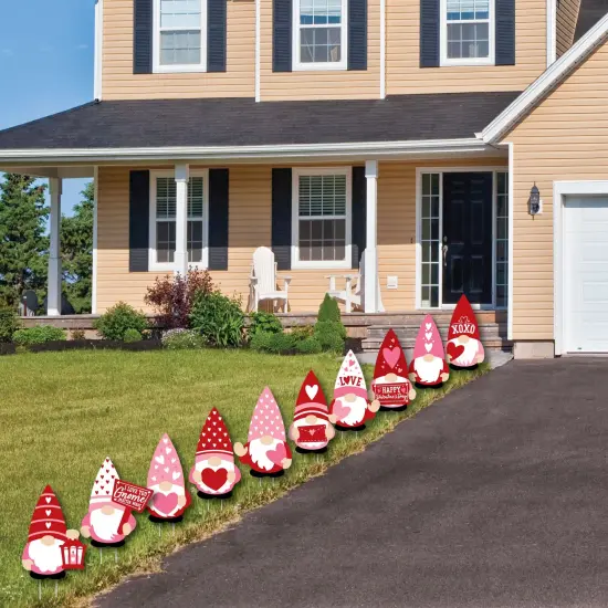 Big Dot of Happiness Valentine Gnomes - Lawn Decorations - Outdoor Valentine's Day Party Yard Decorations - 10 Piece {4}