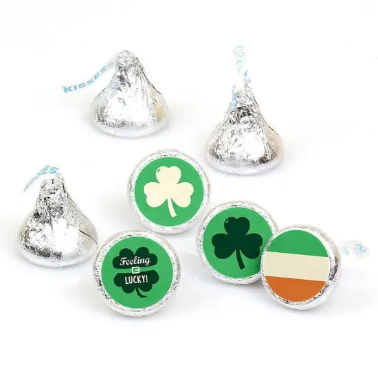 Big Dot of Happiness St. Patrick's Day - Saint Paddy's Day Party Round Candy Sticker Favors - Labels Fits Chocolate Candy (1 sheet of 108) {1}