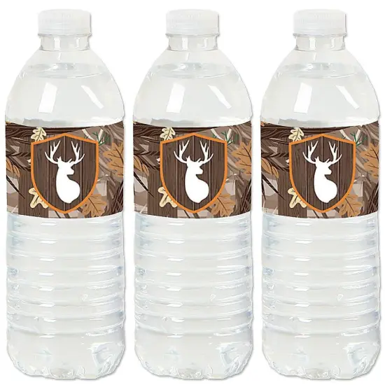 Big Dot of Happiness Gone Hunting - Deer Hunting Camo Baby Shower or Birthday Party Water Bottle Sticker Labels - Set of 20 {1}