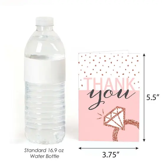 Big Dot of Happiness Bride Squad - Rose Gold Bridal Shower or Bachelorette Party Thank You Cards (8 count) {4}