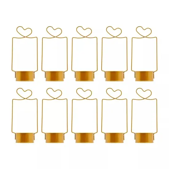 10 Pcs Metal Large Round Baskets Gold Wedding Centerpieces Flowers Holder Rack {2}