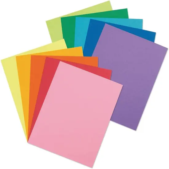 Pacon© Array Card Stock, 8-1/2" x 11", 10-Color assortment (Pack of 100) {4}