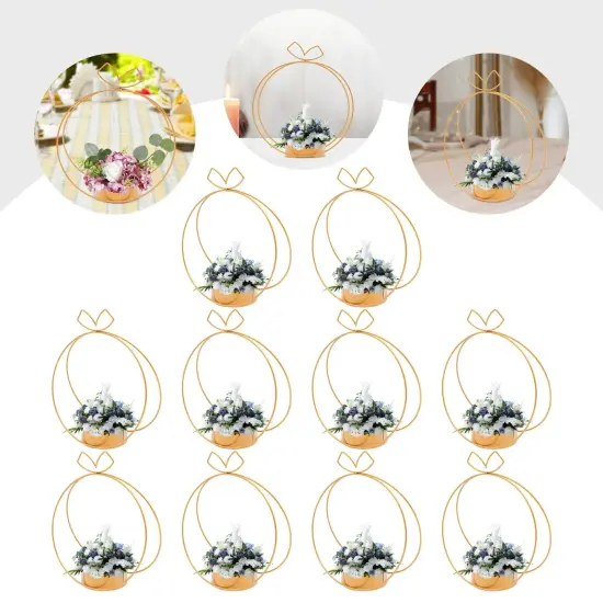 Elegant Wedding Centerpieces Party Decor 10X Metal Geometric Gold Centerpiece {3}