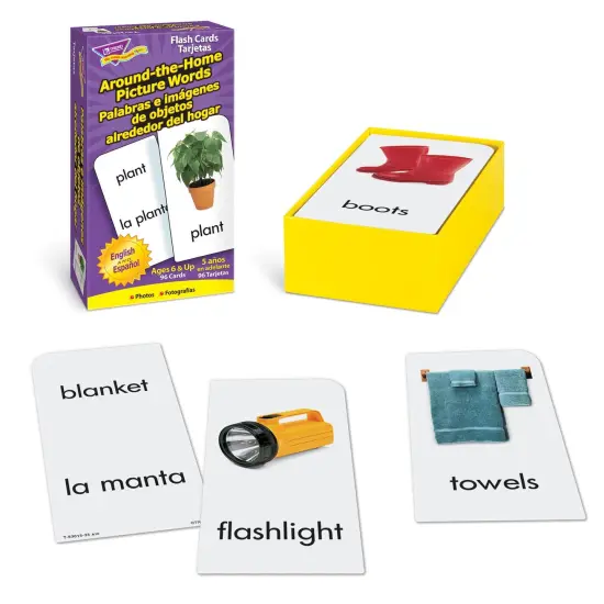 Around-the-Home/Palabras (EN/SP) Skill Drill Flash Cards, 3 Packs {4}