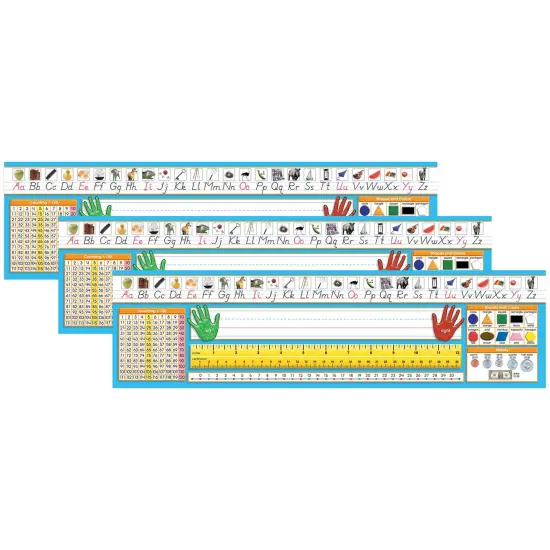 Primary Modern Manuscript Counting 1-120 Desk Plate, 36 Per Pack, 3 Packs {1}