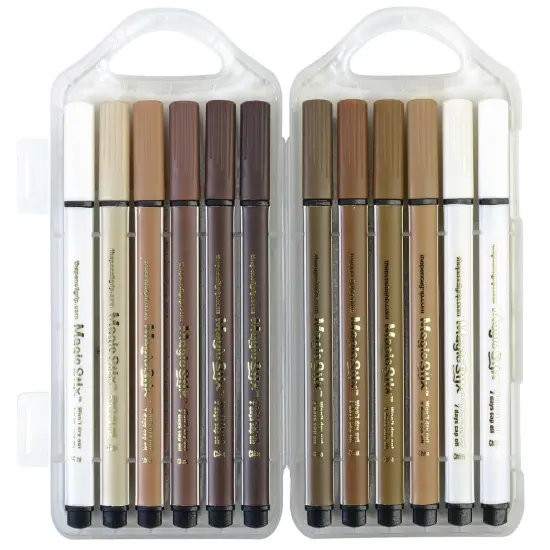 Kwik Stix Magic Stix Markers 12/Pkg-Global Skin Tones {2}