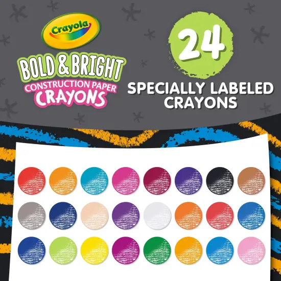 Crayola Construction Paper Crayons 24/Pkg-Bright {3}