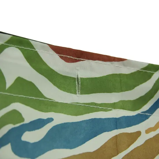 Blue Safari Hippo Rainbow Zebra Striped Fabric Shower Curtain 70 X 72 Inch {4}