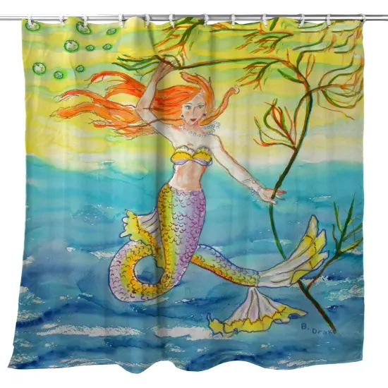 Betsy Drake Betsy's Mermaid Shower Curtain {1}
