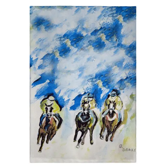 Betsy Drake Three Racing Guest Towel {1}