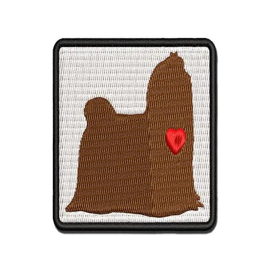 Maltese Dog with Heart Multi-Color Embroidered Iron-On or Hook & Loop Patch Applique {1}