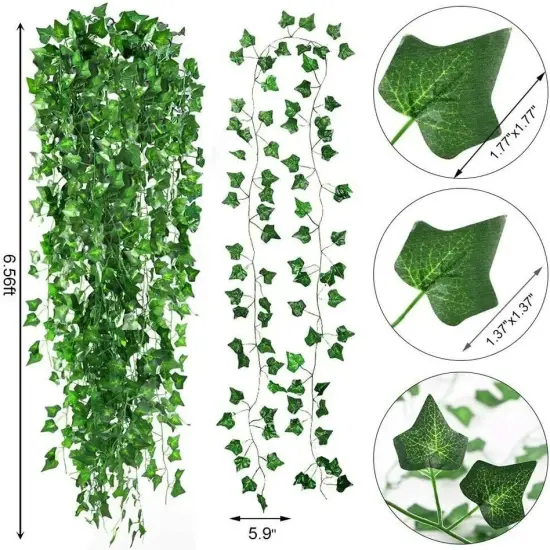 6 PACK 6.5 Ft Artificial Hanging Garland Ivy Leaves Plants Vines Home Decor {2}