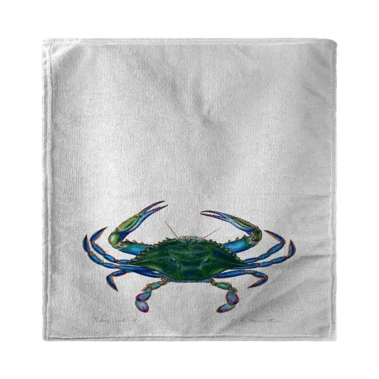 Betsy Drake Male Blue Crab Kitchen Towel {1}
