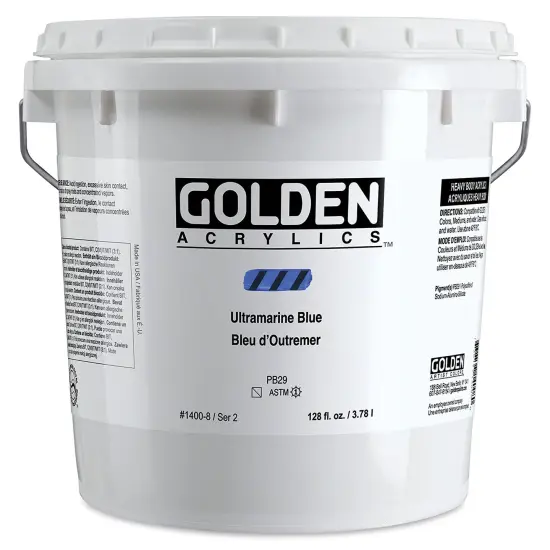 Golden Heavy Body Artist Acrylic - Ultramarine Blue, 128 oz Jar {1}