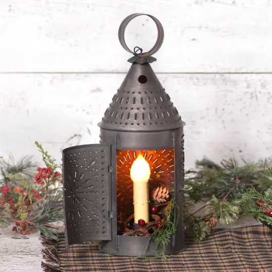 Irvins Country Tinware 15-Inch Revere Lantern in Kettle Black {6}