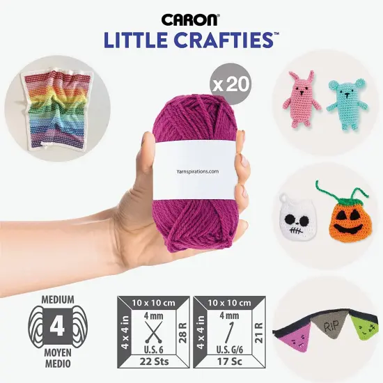 Caron Little Crafties Yarn 20/Pkg-Assorted {4}