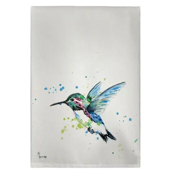 Betsy Drake Green Hummingbird Guest Towel {1}