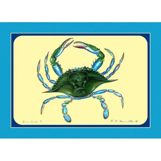 Betsy Drake Female Blue Crab Place Mat Set of 4 {1}