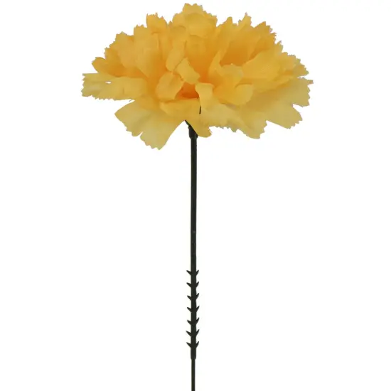 3.5" Easter Carnation Picks - Set of 100, Silk Flowers, Lifelike Artificial Blooms, Perfect for Wreaths, Bouquets & Centerpieces - Spring D&eacute;cor Accent, Floral Home by Artificial Flowers Gold {1}