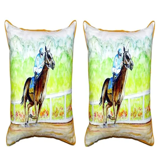 Pair of Betsy Drake Home Stretch Small Pillows 11 Inch X 14 Inch {1}